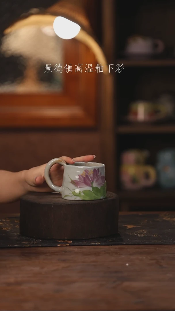 陶瓷景德镇高温釉下手绘陶瓷081