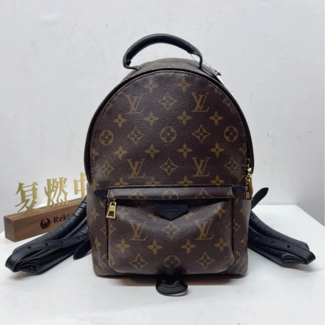 99新 LouisVuitton/路易威登 老花小书包小号/双肩包/许可