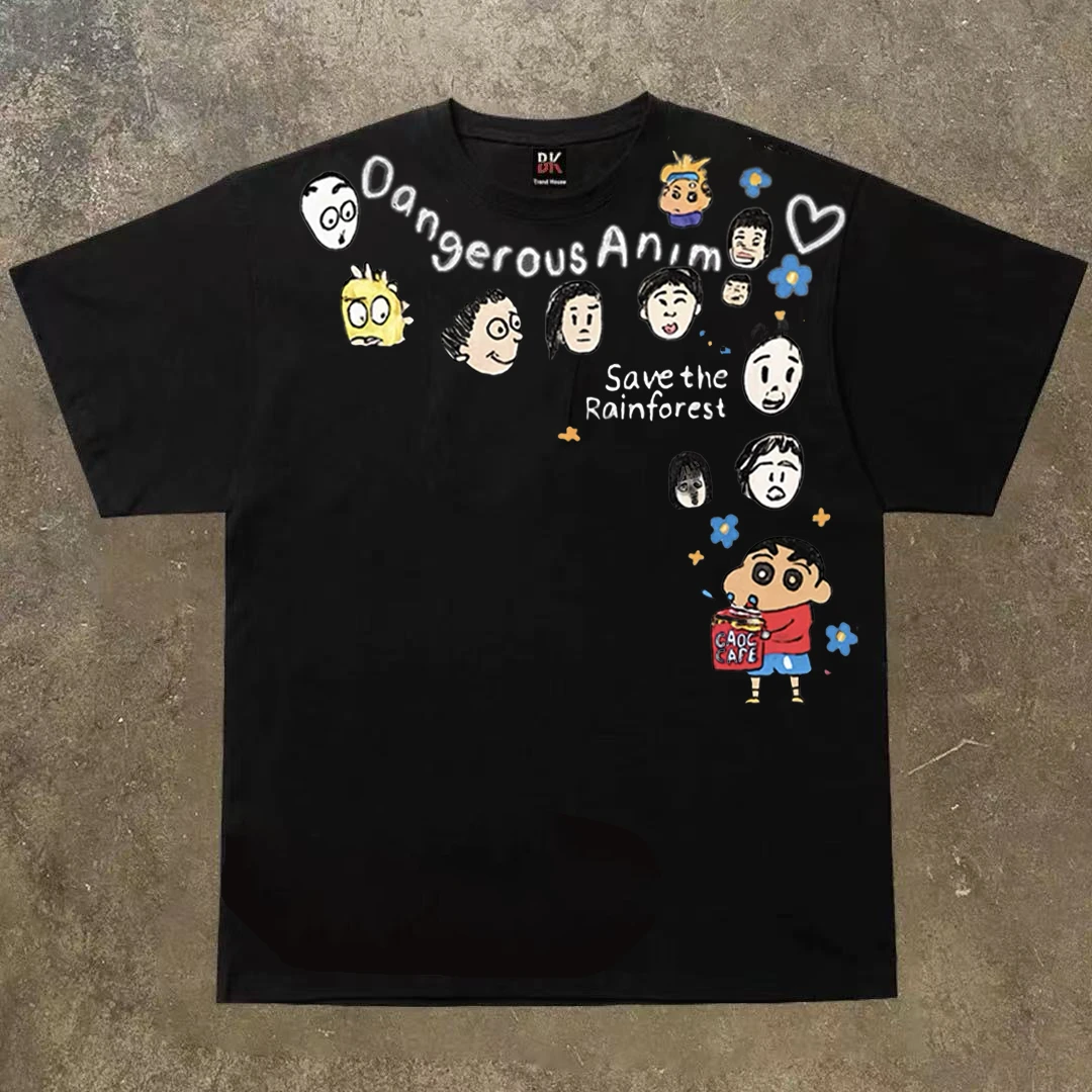 230g小领口好东西！潮流好物美式重磅纯棉印花短袖T恤男女同款