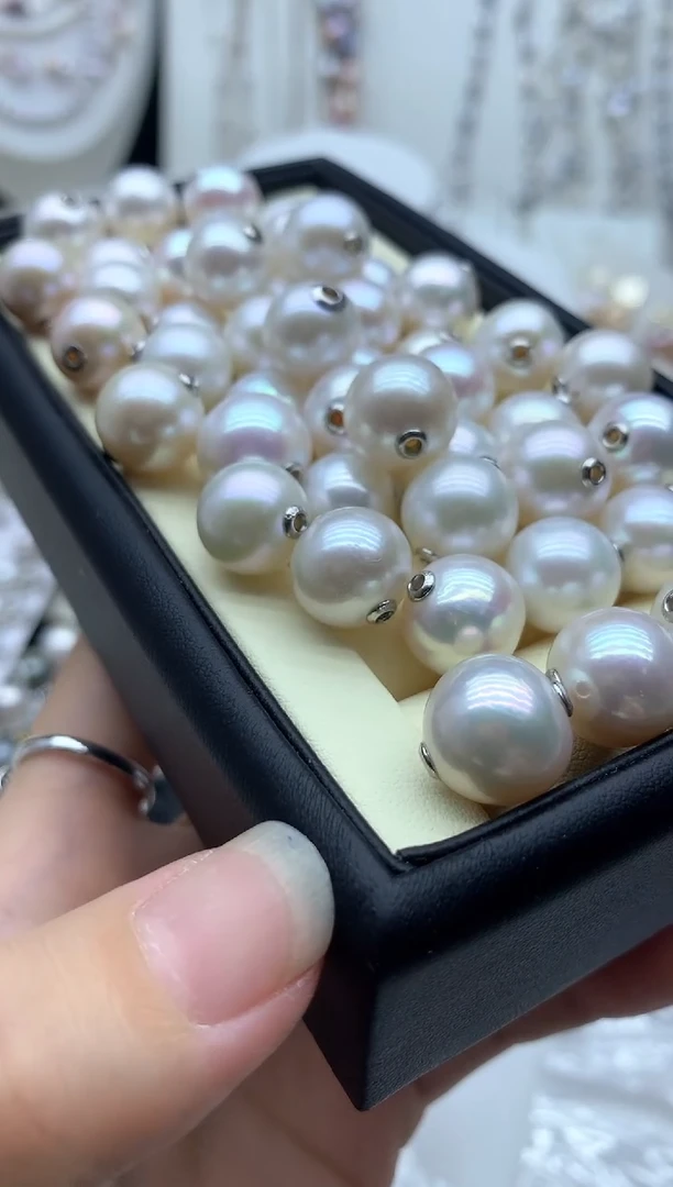 淡水珍珠银S925镶嵌吊坠(不含链)多样性发其一12mm