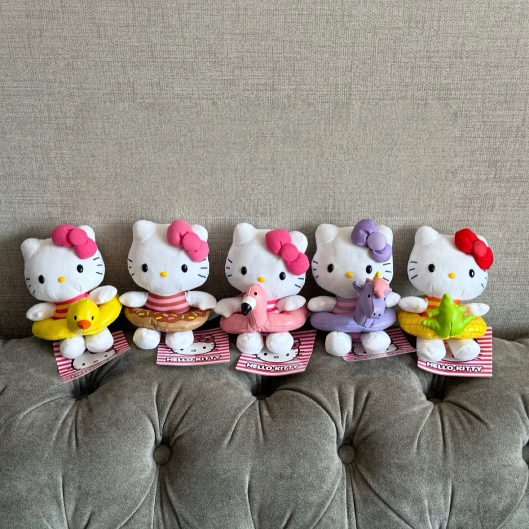 【迈阿密限定】Hello Kitty 游泳圈Kitty玩偶 一套五个