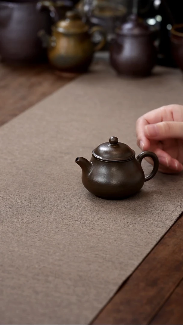 茶壶紫砂柴烧朱泥潘壶