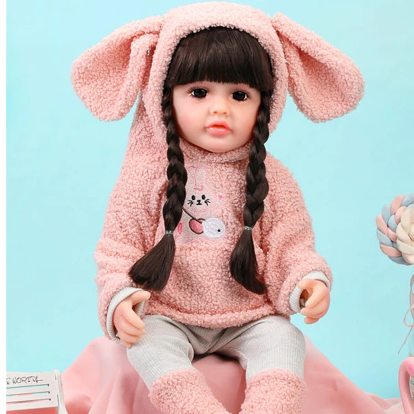 2024新款58厘米芭比娃娃套装大礼盒女孩玩具生日礼物搪胶重生娃娃