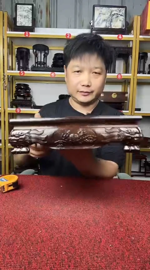 木非洲黑檀正方底座25CM