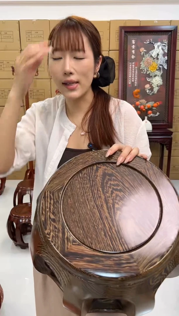 鸡翅木类家具国标鸡翅木小号鼓凳假一赔四