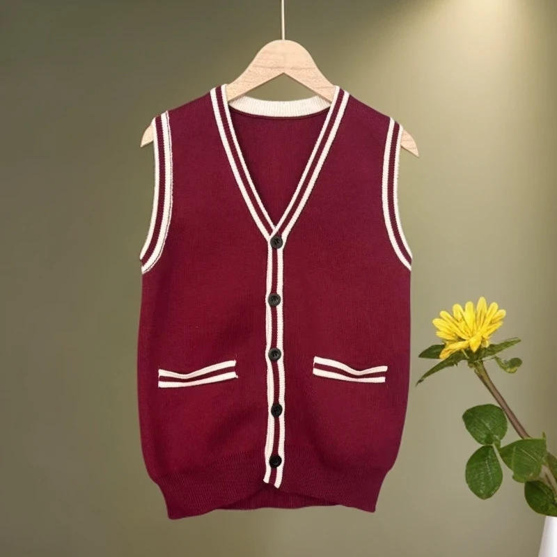 K10-111春秋百搭休闲针织背心校服(代)