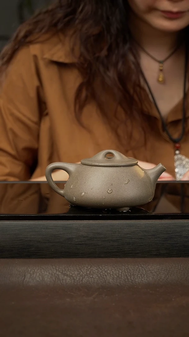 茶壶紫砂20  石瓢 青段 180cc