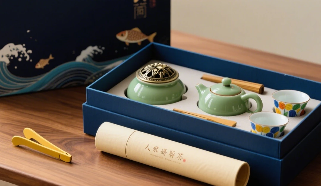 五彩禅茶具礼盒泡茶必备套装送礼佳品