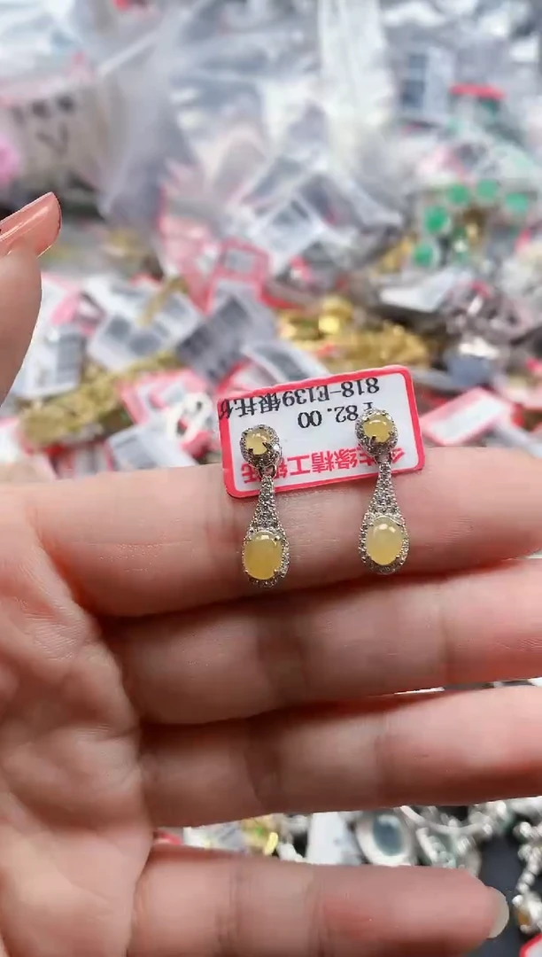 银S925镶嵌戒指翡翠天然A货缅甸翡翠