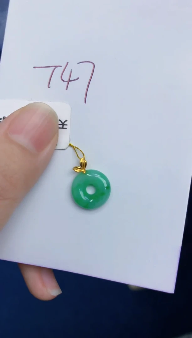 翡翠18K金镶嵌颈饰0000000000