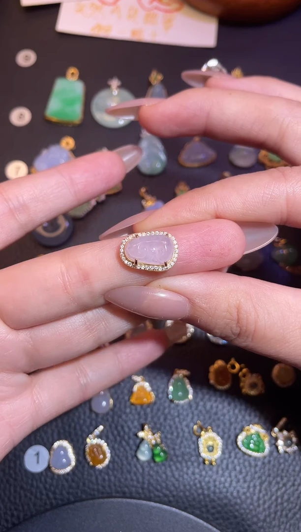 颈饰银S925镶嵌翡翠1