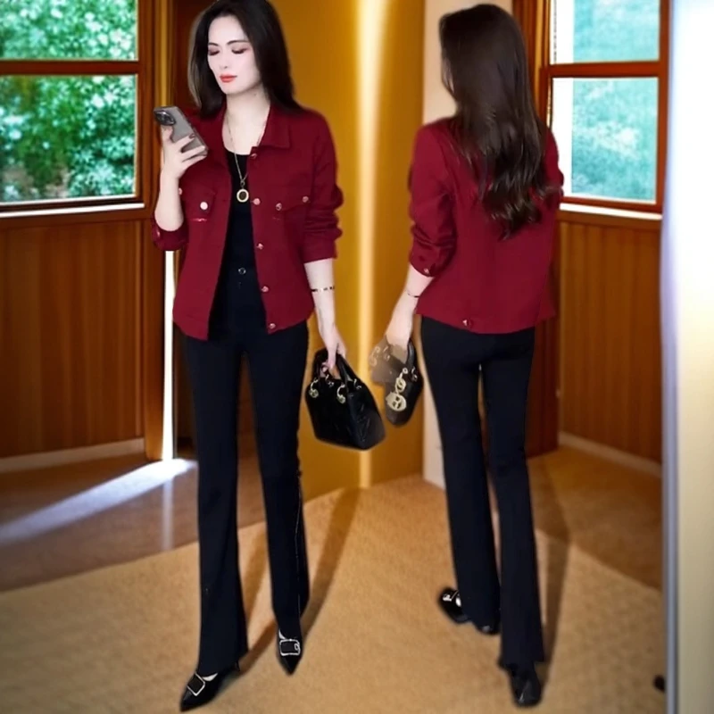 休闲短款外套女2024秋季新款宽松显瘦百搭小个子时尚牛仔夹克上衣