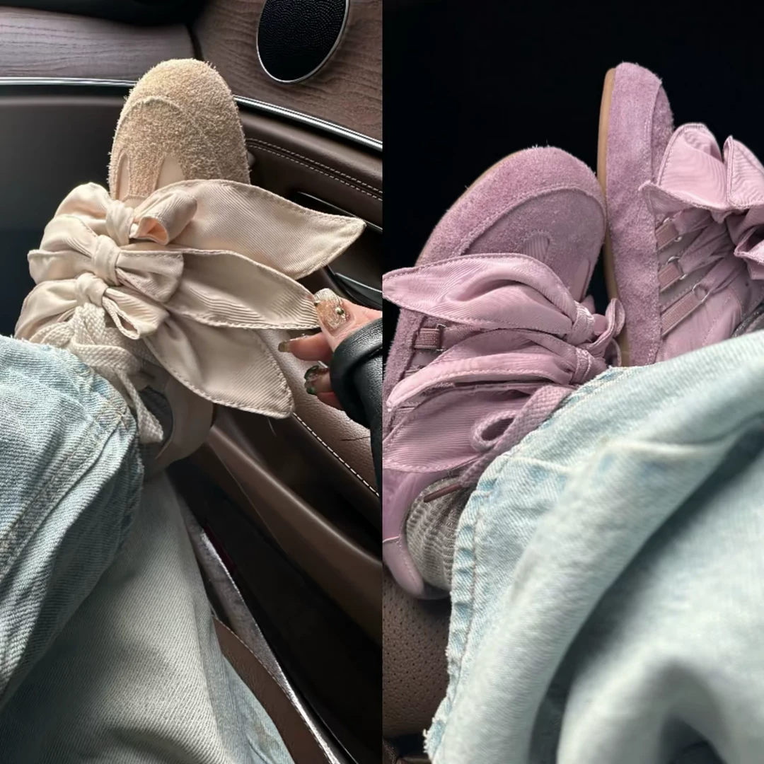 定制款蝴蝶结休闲鞋运动网红时尚户外百搭夏季透气ins小众外穿