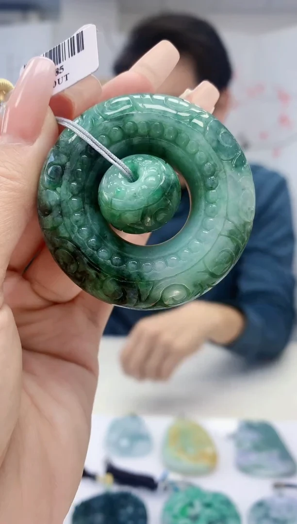 【闪购商品】翡翠颈饰未镶嵌1502lr-毛货挂件85