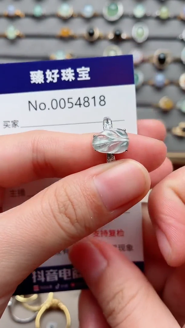 银S925镶嵌戒指翡翠.