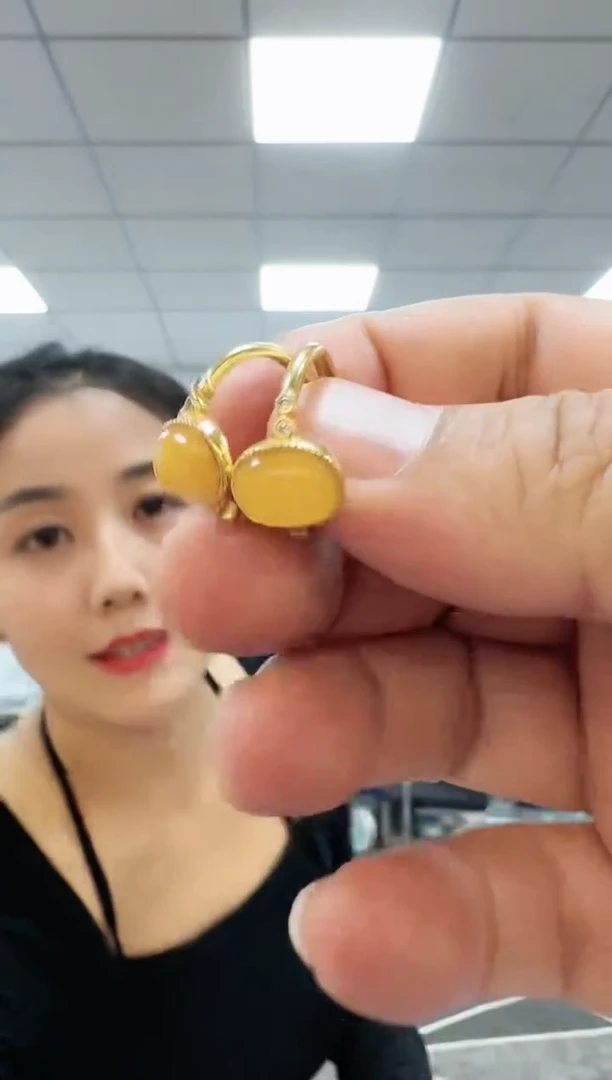 【闪购商品】琥珀戒指未镶嵌2409251455 蜜蜡戒指 多样发一