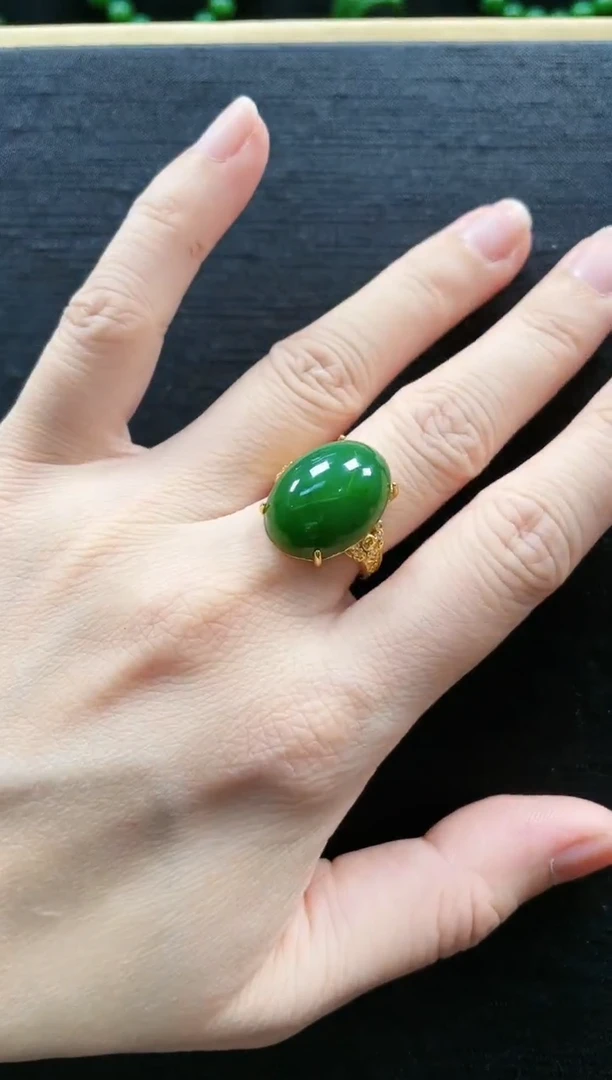 【闪购商品】和田玉戒指银S925镶嵌多样性发一