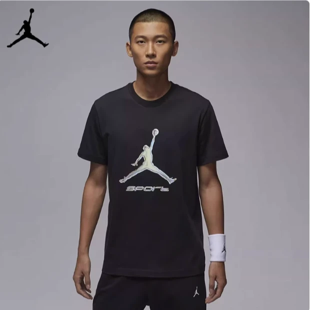 NIKE/耐克男短袖夏Jordan飞人印花宽松透气篮球运动T恤HQ9092-010