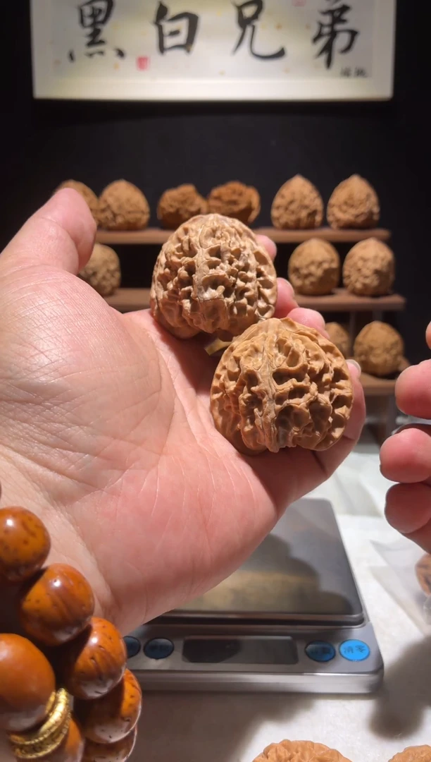 把件文玩核桃静**光苹果园全品无修45尺寸