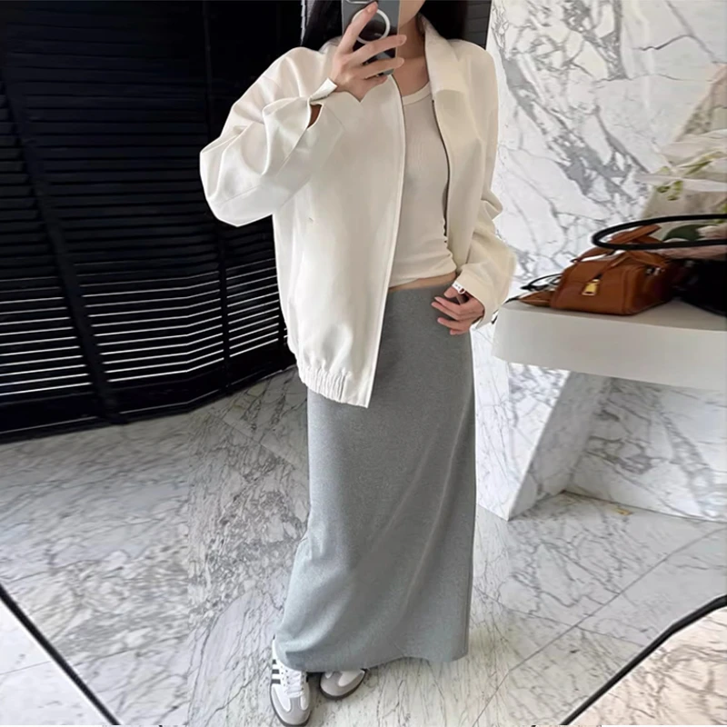 【不包臀】无托腹可调节孕妇半身裙棉百搭休闲宽松遮胯高腰直筒长裙