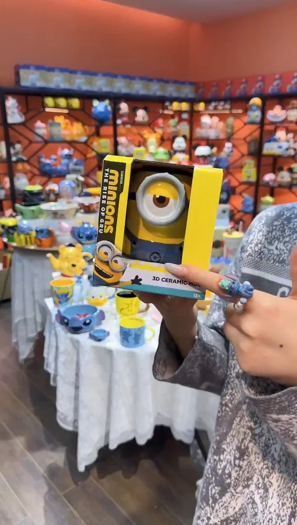 瓷片@@小黄人斯图尔特陶瓷水杯