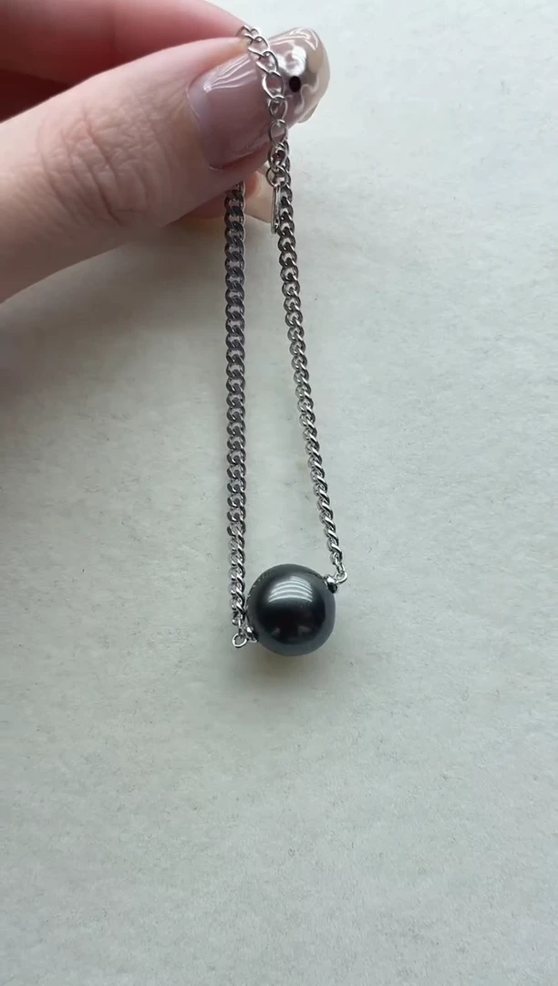 银S925镶嵌海水珍珠手链82