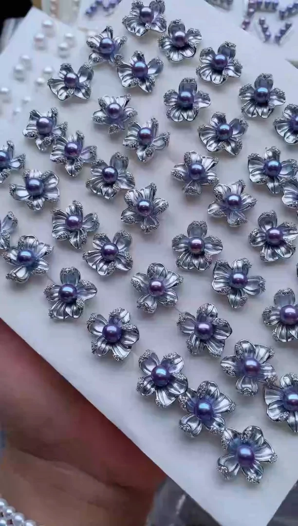 合金淡水珍珠耳饰多样性发其一，非无暇