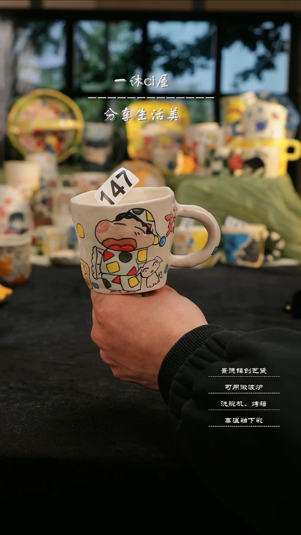 【闪购商品】摆件亲工手绘陶瓷-147睡个好觉