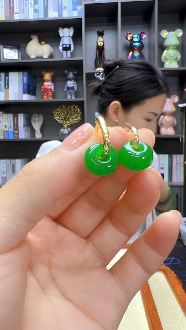翡翠14K金镶嵌颈饰丹丹diy劲饰