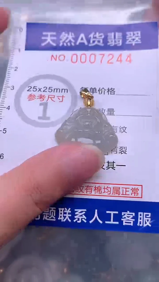 翡翠未镶嵌吊坠(不含链)1