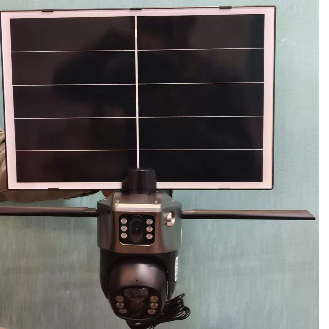 终身免流量太阳能双镜头摄像头