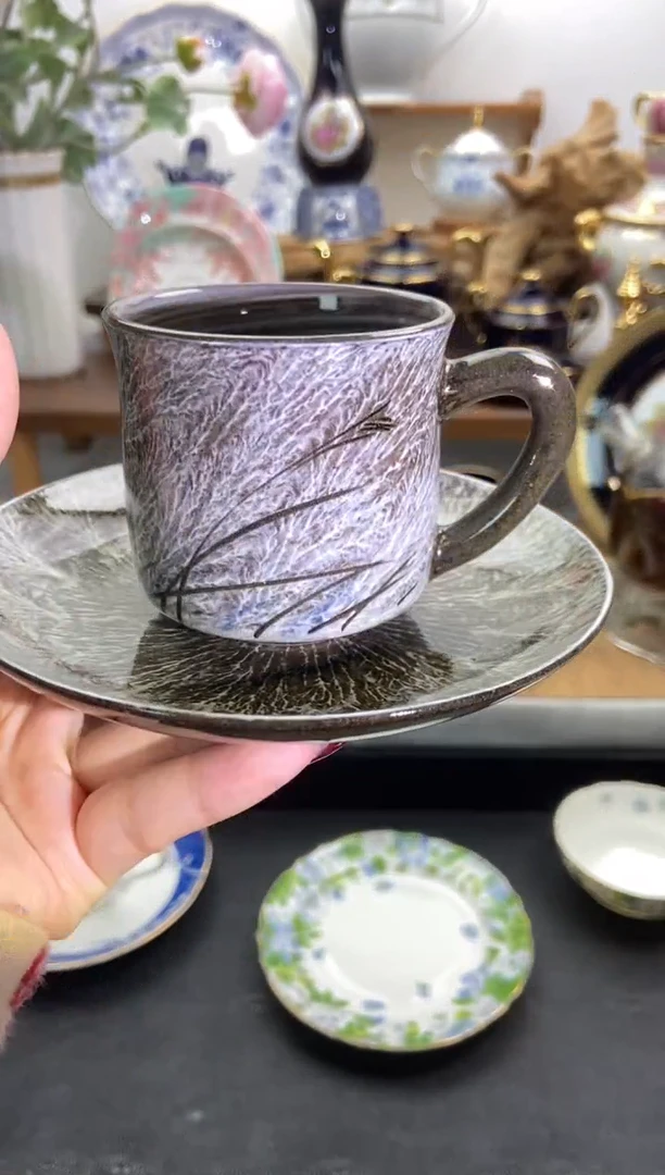 瓷片全新横石蜗牛咖啡杯谨慎参拍，防伪帖撕毁无售后