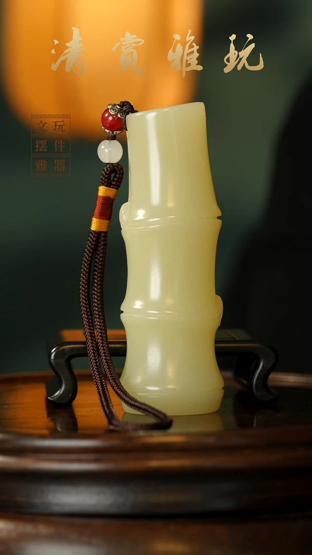 玉《节节高升》手把件摆件