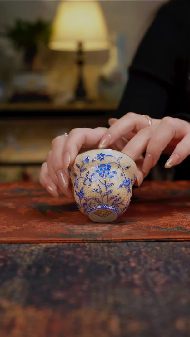 杯景德镇陶瓷杯碗柴烧多人