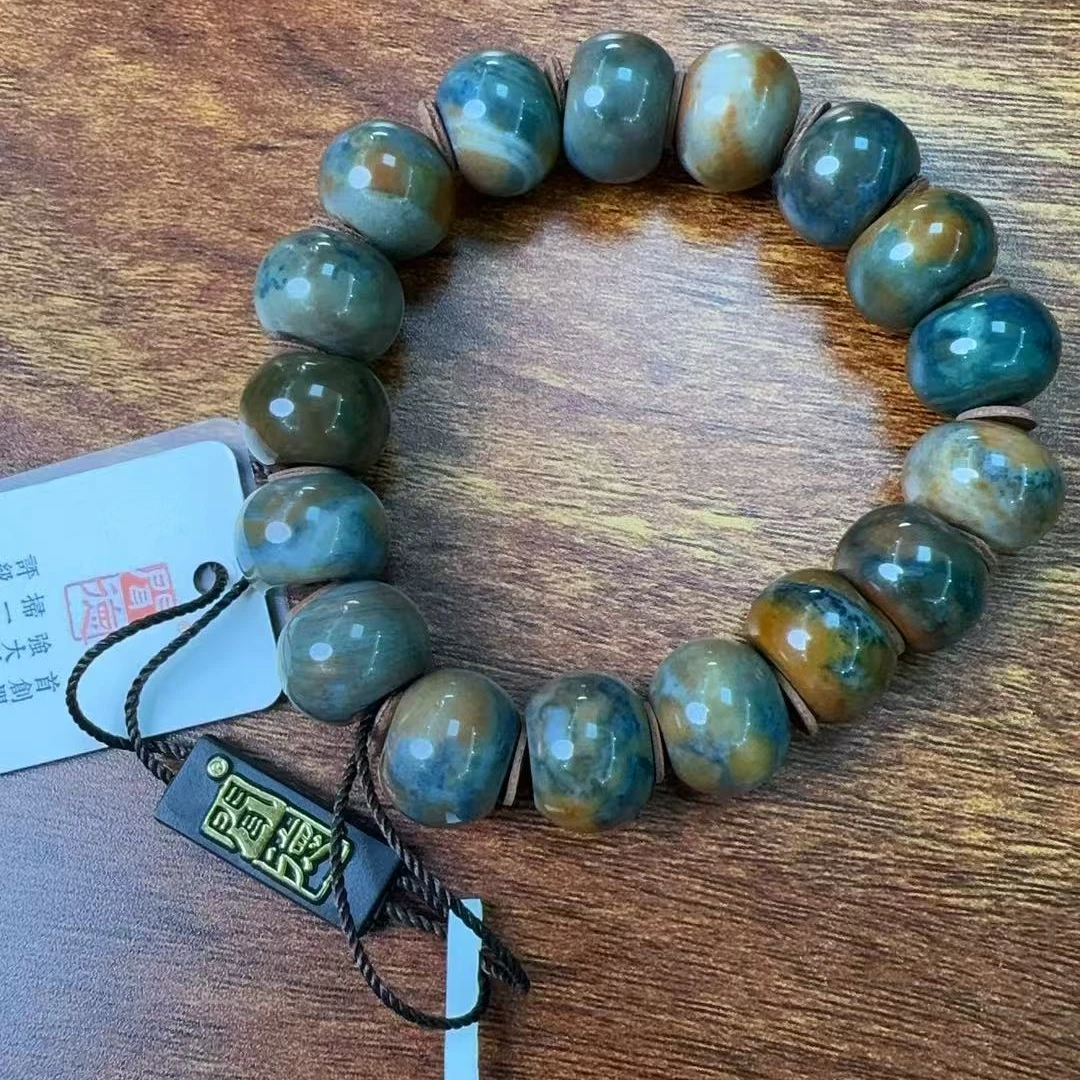 DZ70005玛瑙 绿玛瑙玛瑙 算盘珠 手串 -CA