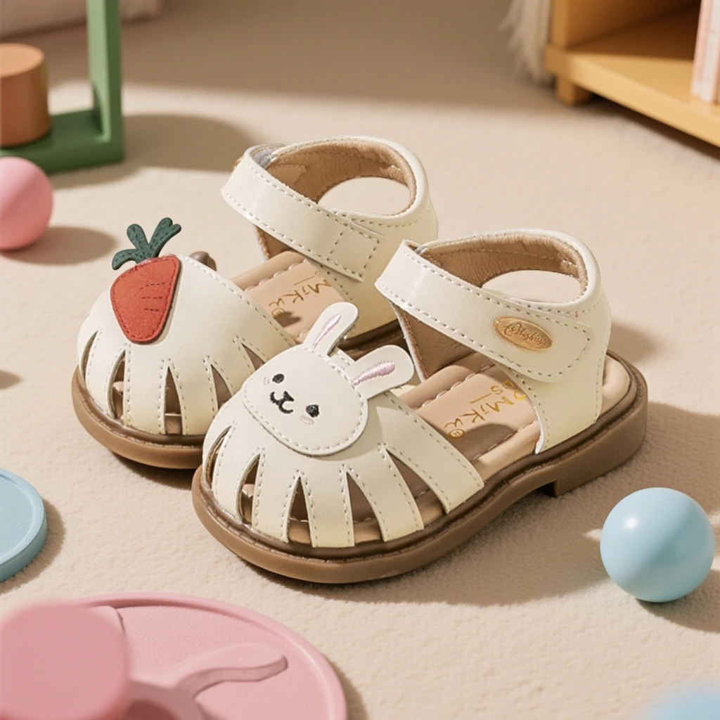 女童凉鞋2024夏季新款1一2-3周岁公主鞋婴幼儿软底学步女宝宝鞋子