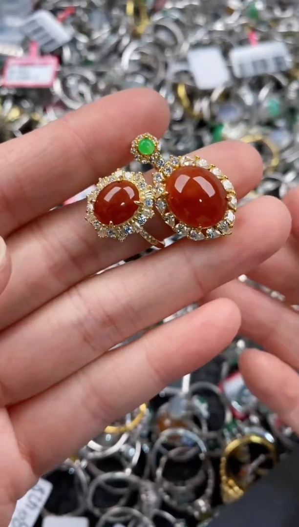 银S925镶嵌戒指翡翠777                2