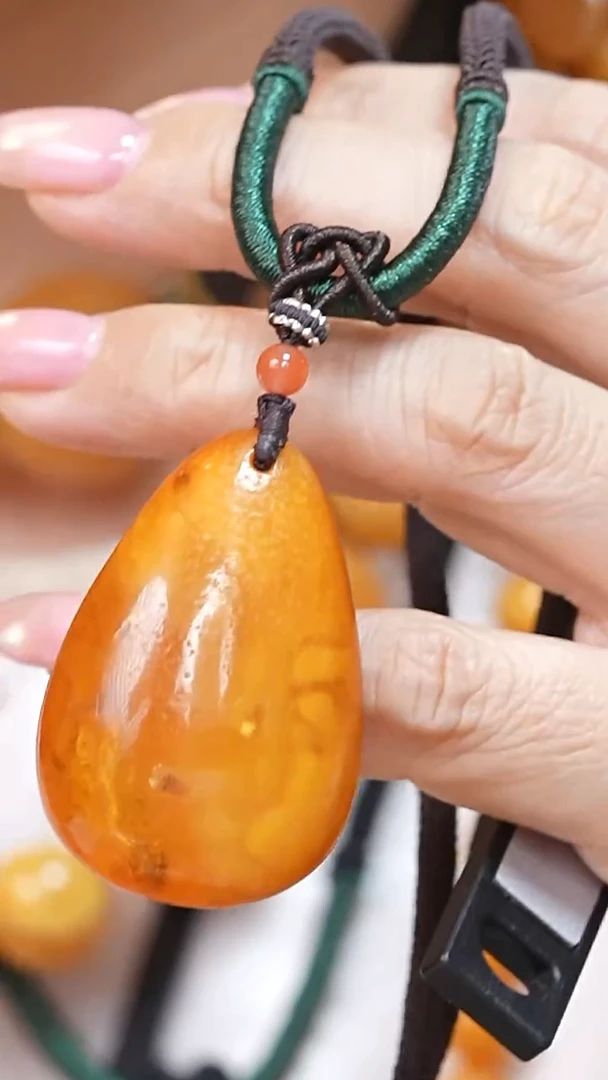 蜜蜡颈饰未镶嵌6107天然蜜蜡珠宝奇石云端妖孽全部保真