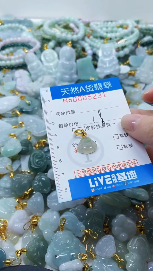 颈饰未镶嵌翡翠净货挂件-5231