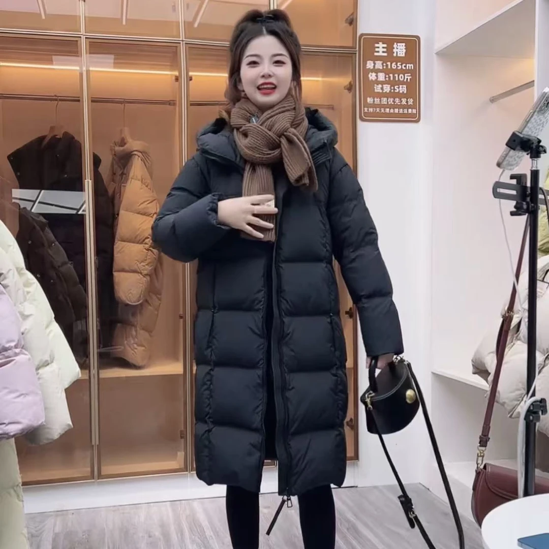NIFEI/妮飞25-03新款品牌网红羽绒服外套女连帽长款