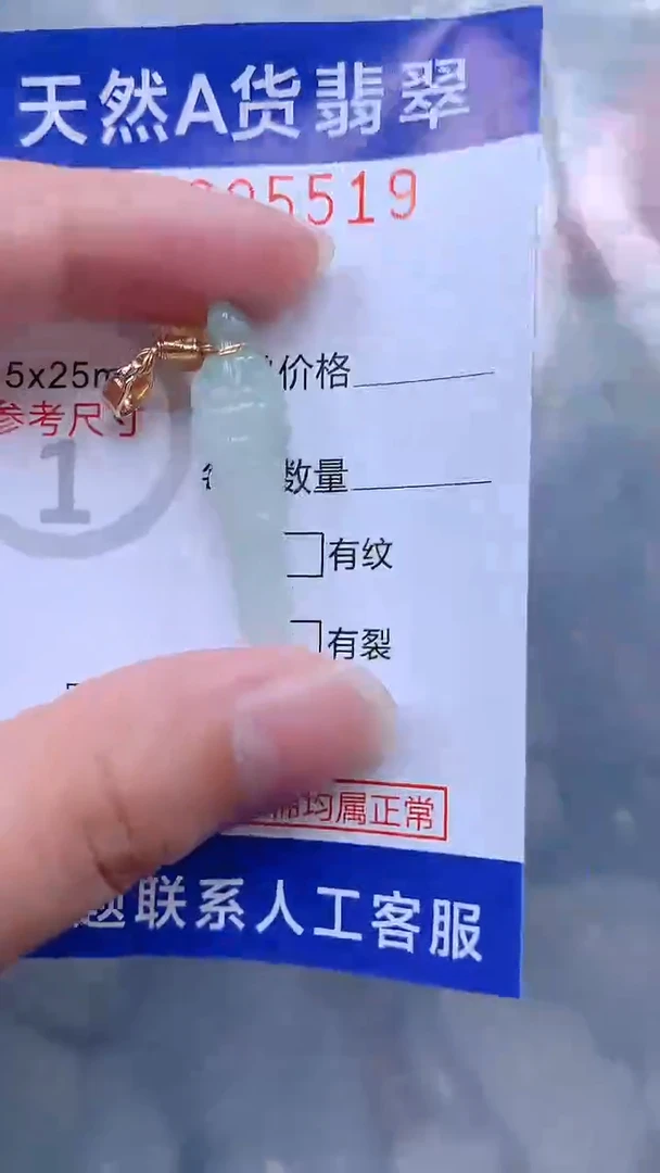 翡翠未镶嵌吊坠(不含链)1