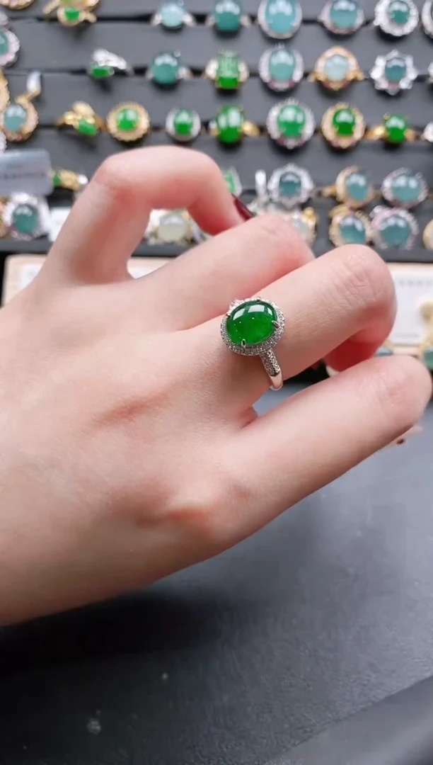 【闪购商品】翡翠戒指银S925镶嵌11111111