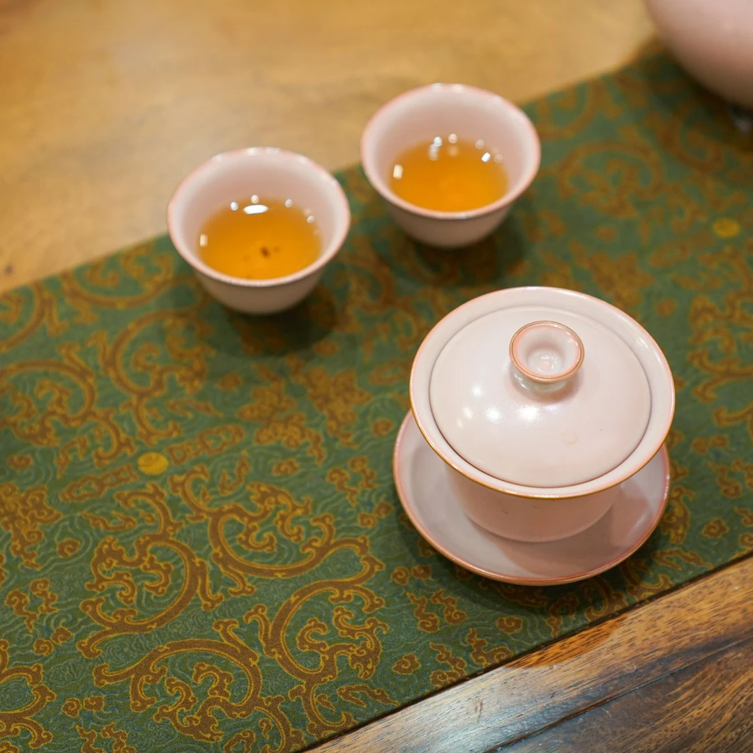 双面真丝香云纱茶席【螭龙纹】