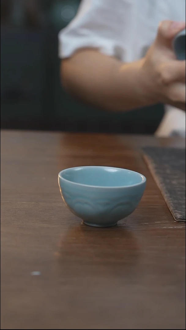 主人杯 张亚格 汝瓷  （天青）