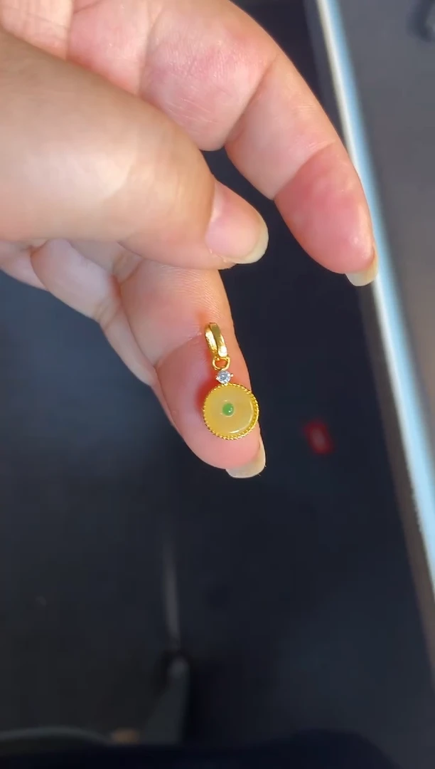 吊坠(不含链)银S925镶嵌翡翠1