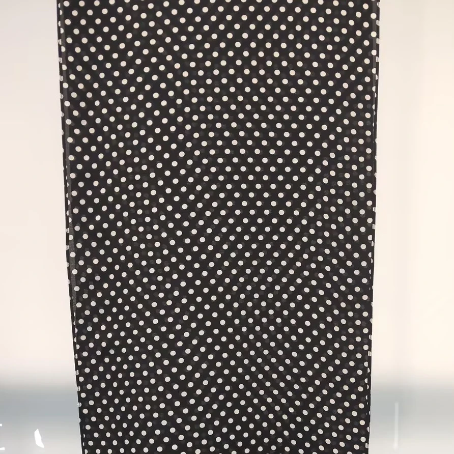 爱品纱丝巾男士气质时尚休闲百搭黑色黑白波点