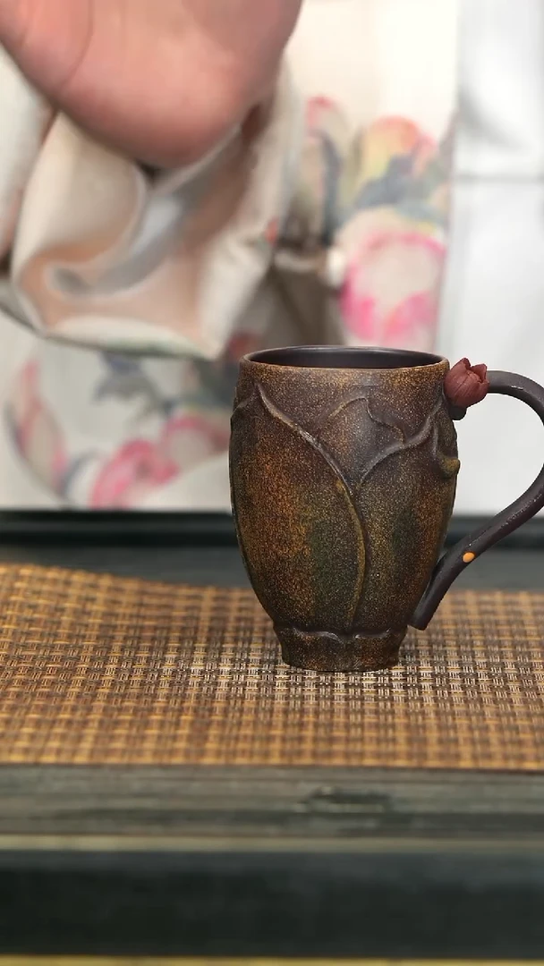 【闪购商品】紫砂茶壶14至臻佛莲杯 紫茄泥