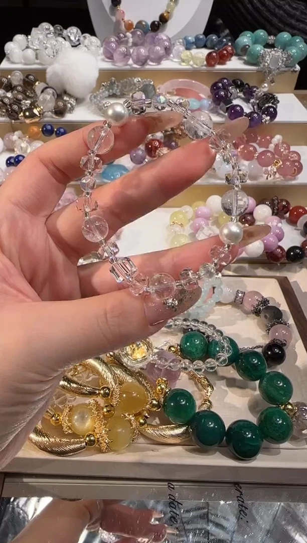 未镶嵌手串水晶多样性发一