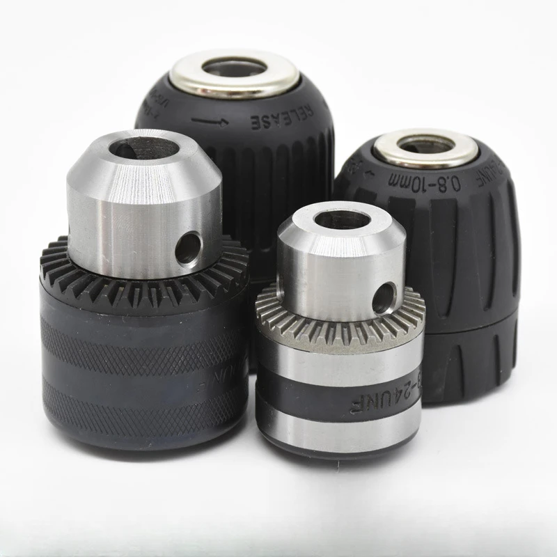 钻夹头扳手式轻重型夹头手电钻带螺纹台钻钻床1-13mm