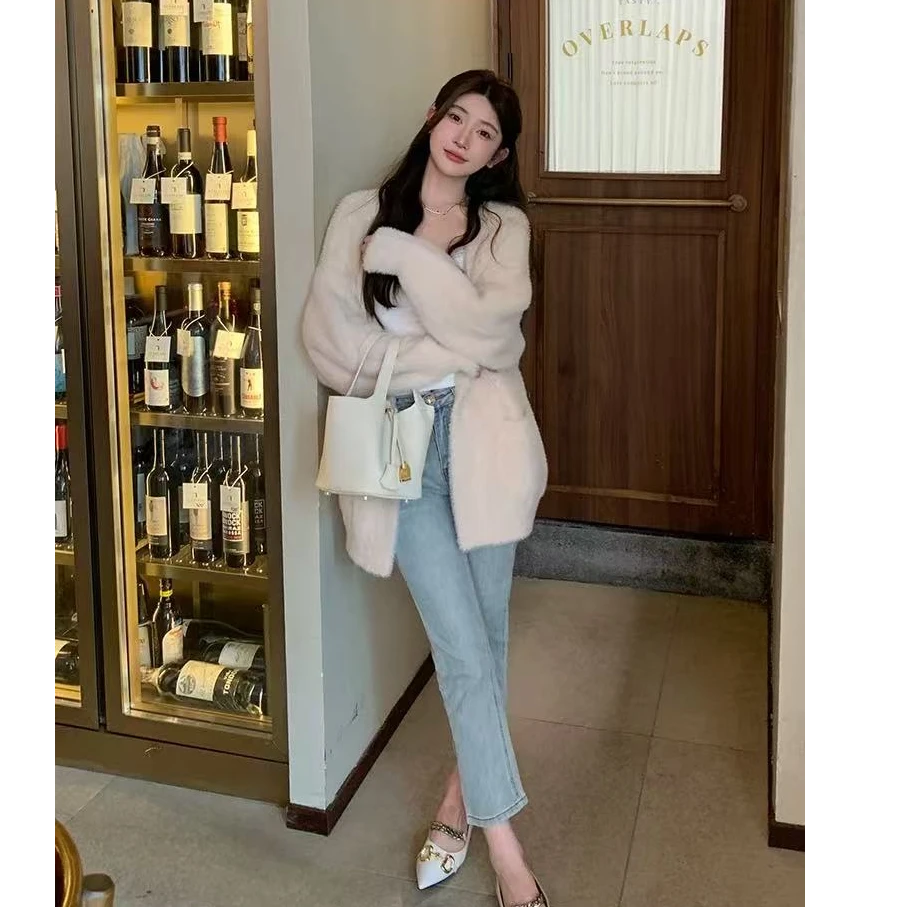 2025春季新款笑脸刺绣烟管裤